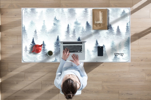 Large desk mat for children misty forest
