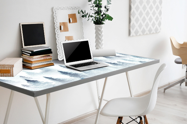 Large desk mat for children misty forest