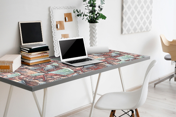 Large desk pad PVC protector Old Town