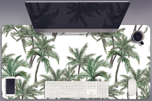 Full desk protector tropical palm trees
