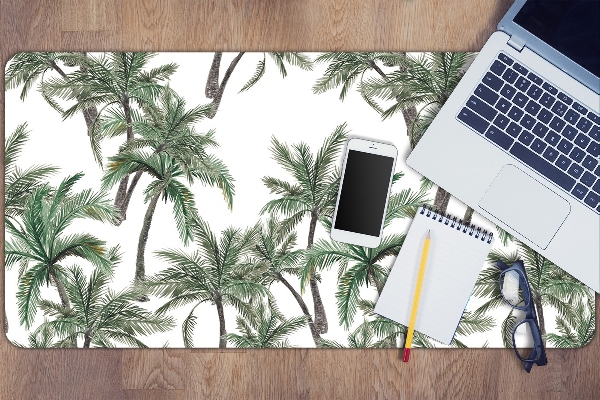 Full desk protector tropical palm trees