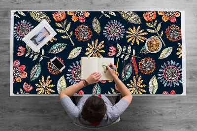 Desk pad Colorful flowers