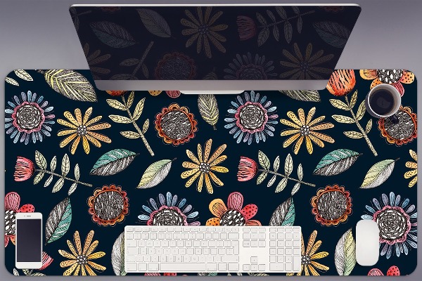 Desk pad Colorful flowers
