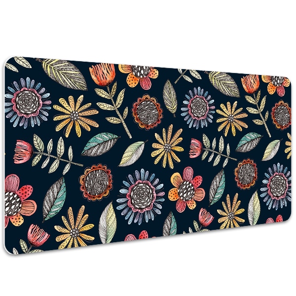Desk pad Colorful flowers