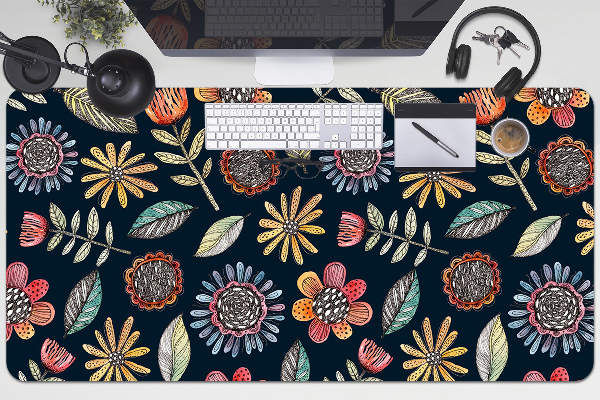 Desk pad Colorful flowers