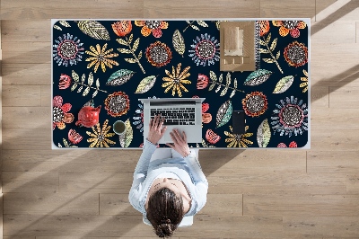 Desk pad Colorful flowers