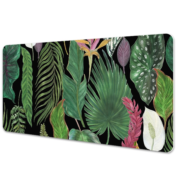 Full desk pad tropical leaves