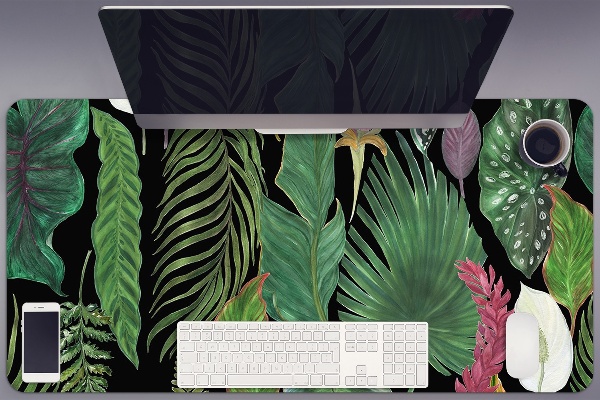 Full desk pad tropical leaves
