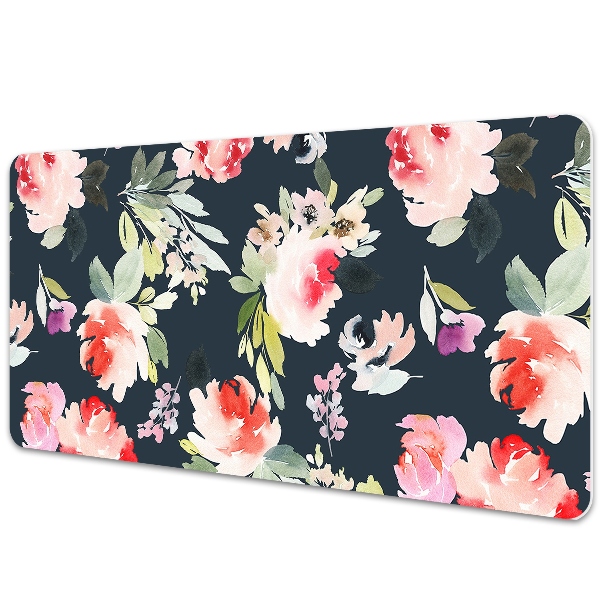 Desk pad painted flowers