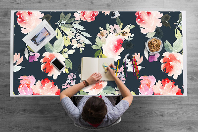 Desk pad painted flowers