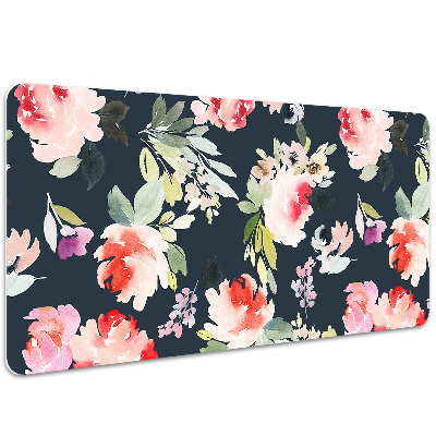 Desk pad painted flowers