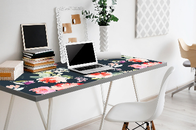 Desk pad painted flowers