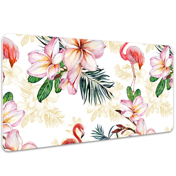 Desk mat Flamingos in flowers