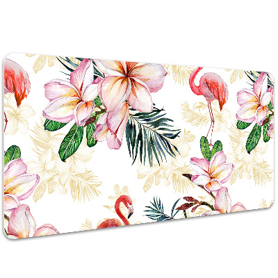 Desk mat Flamingos in flowers