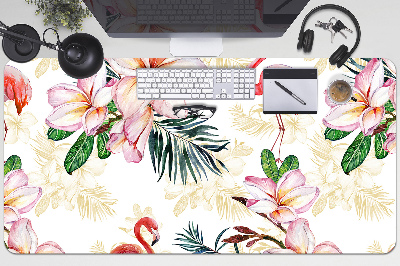 Desk mat Flamingos in flowers