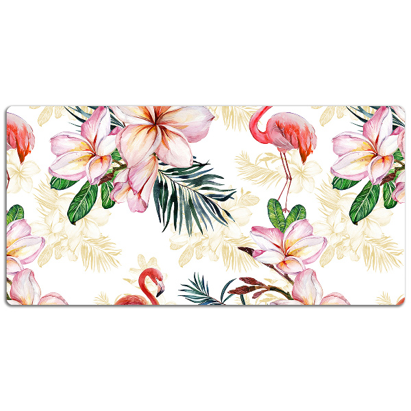 Desk mat Flamingos in flowers