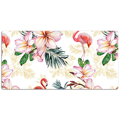 Desk mat Flamingos in flowers