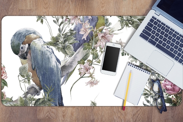 Large desk mat for children parrots