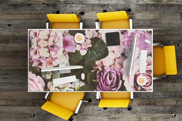 Desk pad baroque flowers