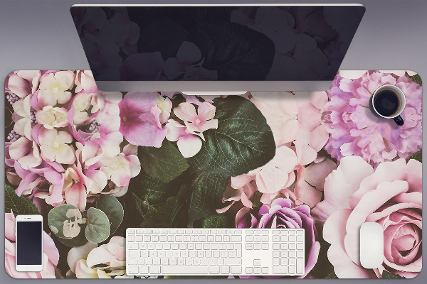 Desk pad baroque flowers