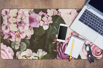 Desk pad baroque flowers