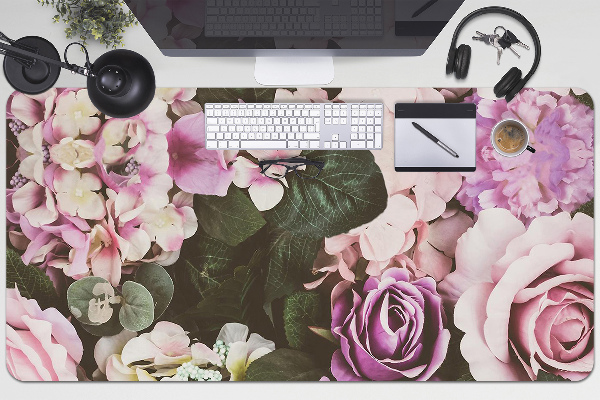 Desk pad baroque flowers