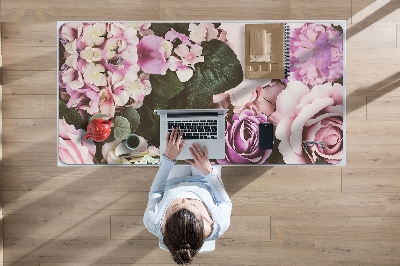 Desk pad baroque flowers