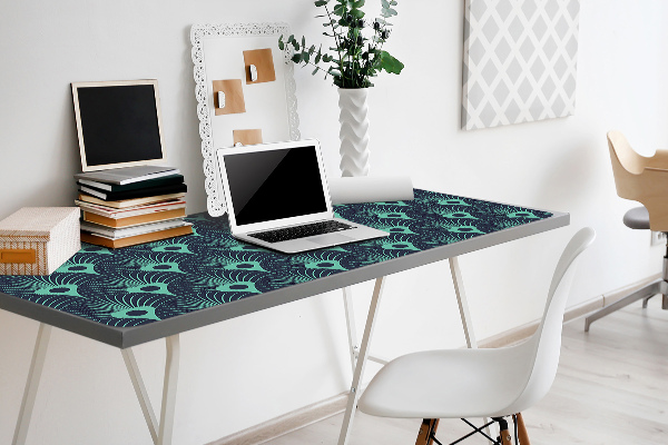 Full desk mat neon design