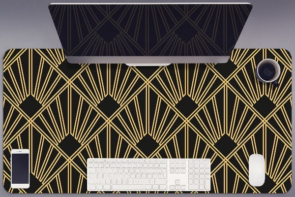 Large desk mat table protector Art Deco style