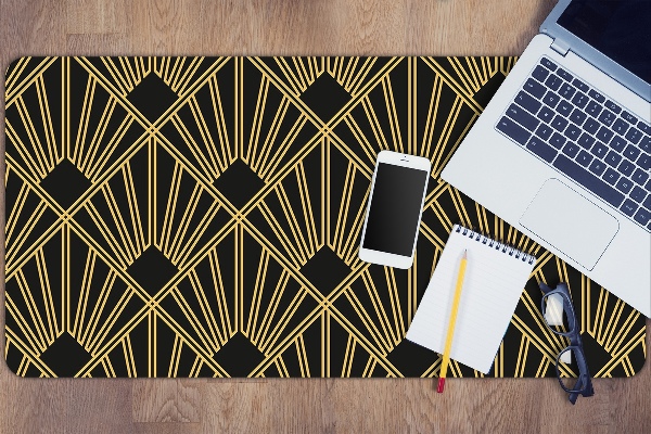 Large desk mat table protector Art Deco style