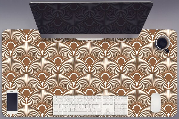 Large desk mat table protector Art Deco style