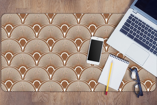 Large desk mat table protector Art Deco style