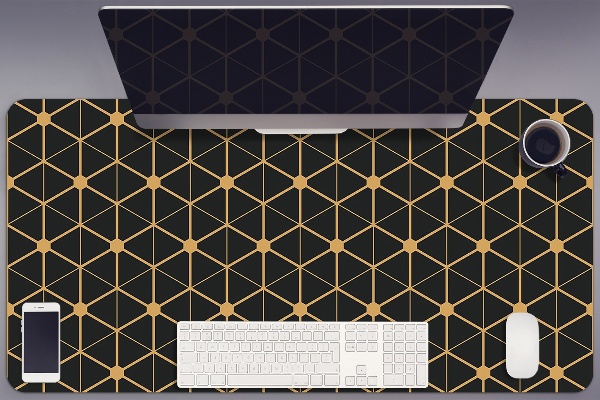 Large desk mat for children hexagons