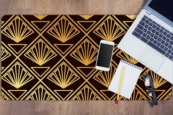 Large desk mat table protector Art Deco style