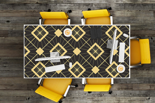 Large desk mat for children retro pattern