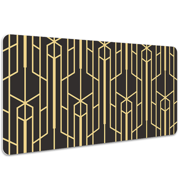 Large desk mat for children yellow lines