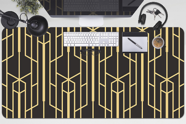 Large desk mat for children yellow lines