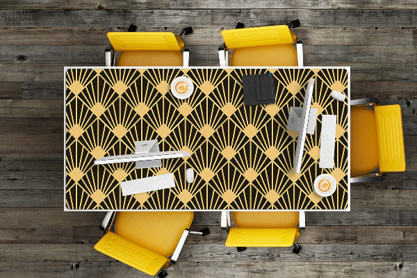 Large desk mat for children Art deco