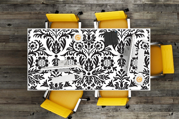 Large desk mat table protector floral pattern