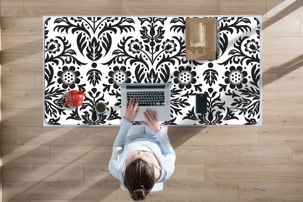 Large desk mat table protector floral pattern