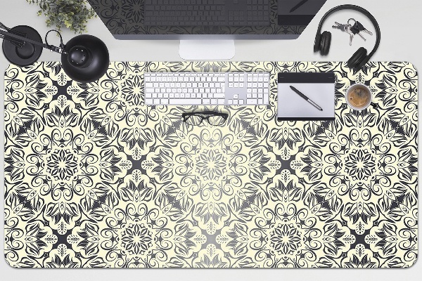 Large desk mat table protector floral pattern