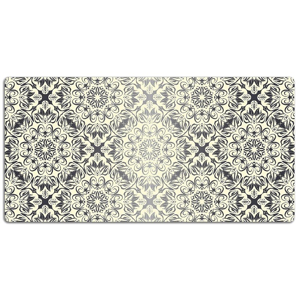 Large desk mat table protector floral pattern
