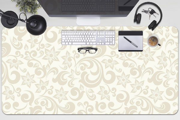 Large desk mat table protector baroque pattern