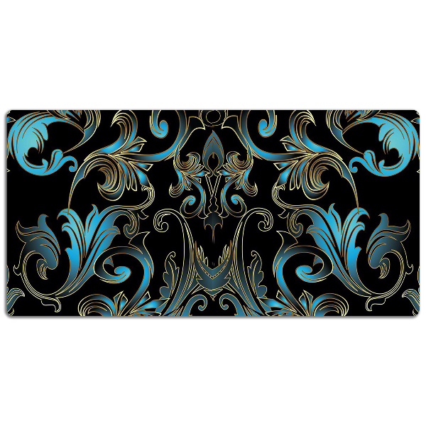 Large desk mat table protector baroque pattern