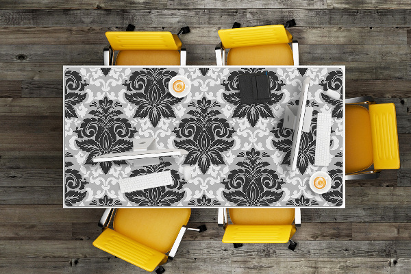 Large desk mat for children gray pattern
