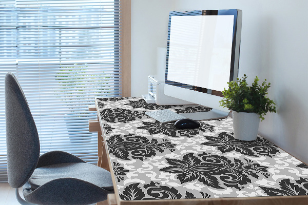 Large desk mat for children gray pattern