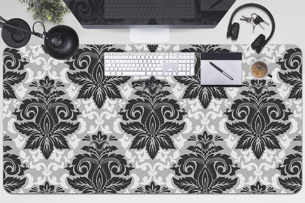 Large desk mat for children gray pattern