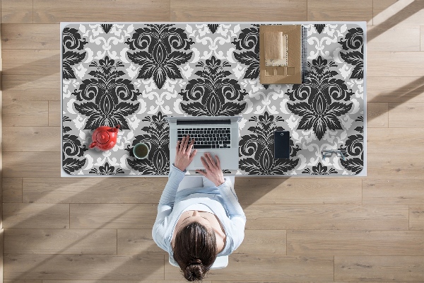 Large desk mat for children gray pattern