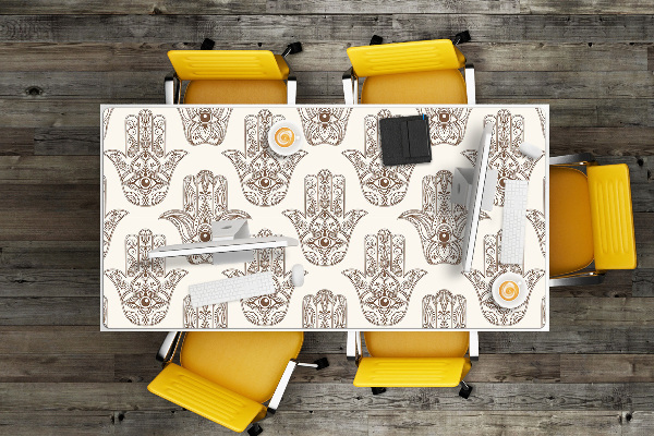 Full desk mat brown symbol