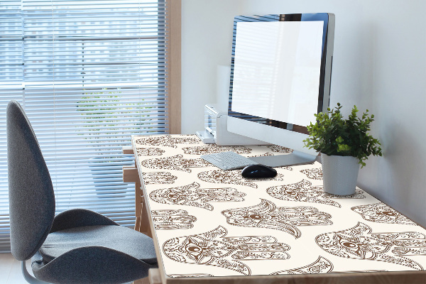 Full desk mat brown symbol
